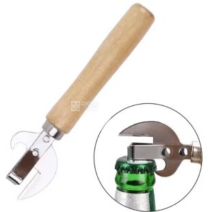 Відкривачка для консервів з дерев’яною ручкою, 154 мм