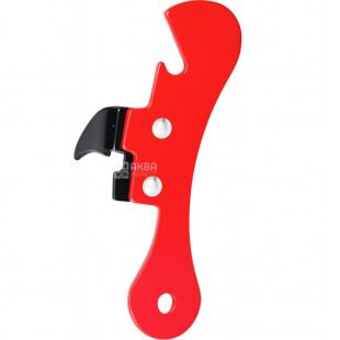 Відкривачка універсальна 2в1, металева, червона