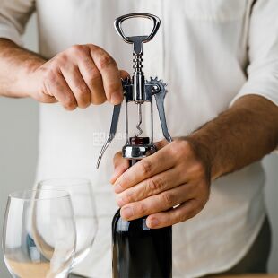 Штопор із нержавіючої сталі з відкривачкою для пляшок, 16 см