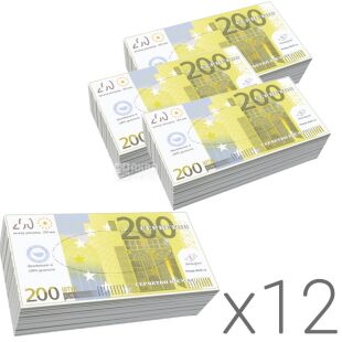 Clever, Упаковка 12 шт. х 200 шт., Серветки косметичні двошарові целюлозні, білі, 20×21 см