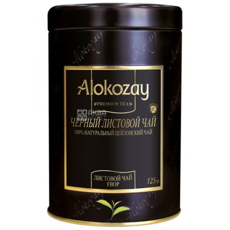 Alokozay, 125 g, black tea, iron can