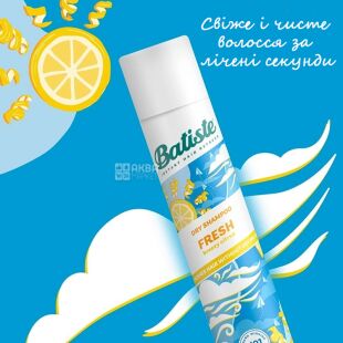 Batiste Fresh, 200 мл, Сухий шампунь з цитрусовим ароматом, Батісте