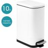 ViO 10B3-REM, 10 л, Відро для сміття з педаллю та внутрішнім пластиковим контейнером, металеве, біле