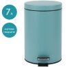 ViO 7B10-ROM, 7 л, Ведро для мусора с педалью и внутренним пластиковым контейнером, металлическое, голубое