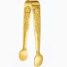 Щипці кухонні з гравіруванням, золотисті, 100 мм