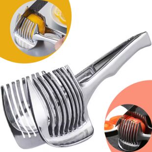 Кухонний тримач для безпечної нарізки фруктів та овочів, металевий