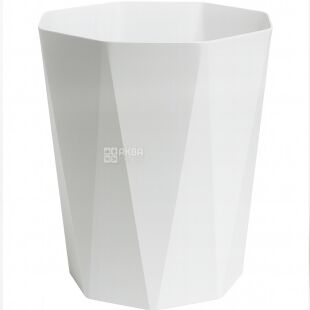 ViO, 8 л, Корзина для бумаг, пластиковая, белая