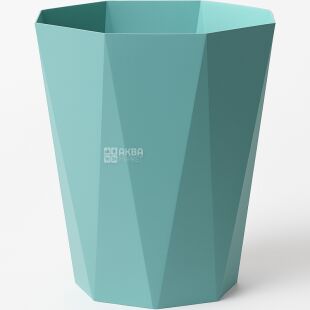 ViO, 8 л, Корзина для бумаг, пластиковая, бирюзовая