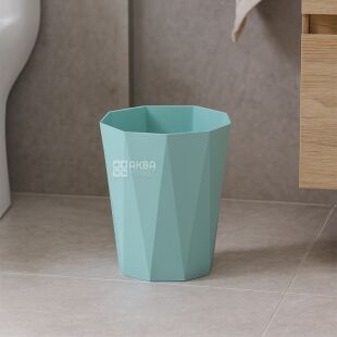 ViO, 8 л, Корзина для бумаг, пластиковая, бирюзовая