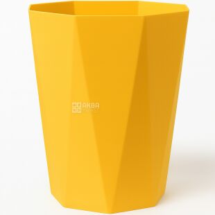ViO, 8 л, Кошик для паперів, пластиковий, жовтий