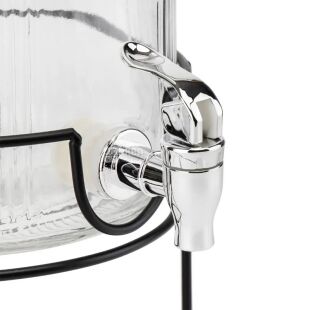 ViO GWT-03, 5,5 л, Стеклянный диспенсер для напитков на металлической подставке