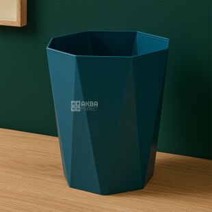 ViO, 8 л, Корзина для бумаг пластиковая, темно-зеленая