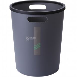 ViO, 8 л, Ведро для мусора с фиксирующим кольцом, темно-серое