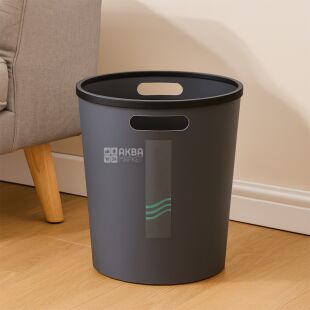 ViO, 8 л, Ведро для мусора с фиксирующим кольцом, темно-серое