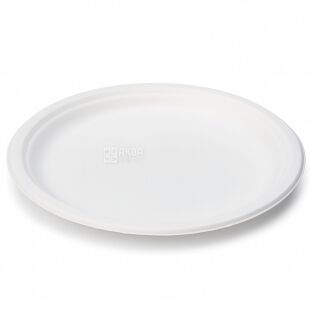 Lux, Тарілка пластикова закусочна овальна, 50 шт., 260 х 190 мм, біла