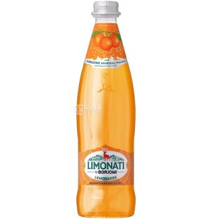 Borjomi Limonati, 0,5 л, Напиток газированный соковмісний Аджарский мандарин Боржоми, стекло 