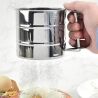 Кухонное сито для муки с ручкой, нержавеющая сталь