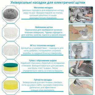 Щетка для уборки 5 в 1, аккумуляторная, белая