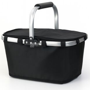 Термосумка для пикника, складная, черная, 41х28х39 см