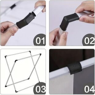 Сортировочная корзина для белья на 3 отделения, текстильная, 68х38х60 см