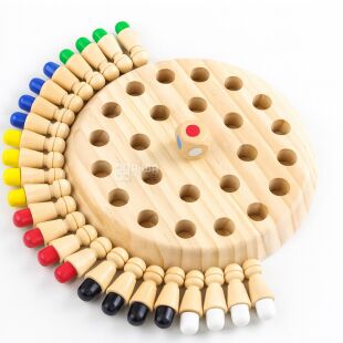 Настольная игра для развития памяти Цветные шахматы, деревянные