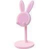 Держатель для телефона Зайчик, розовый, пластиковый