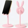 Тримач для телефона Зайчик, рожевий, пластиковий