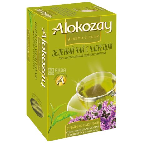 Alokozay, 25 пак, Чай зеленый Алокозай, с чабрецом