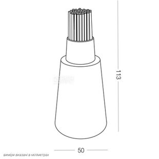 Дозатор для олії з силіконовою щіточкою, 80 мл, зелений