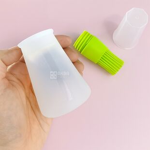 Дозатор для масла с силиконовой щеточкой, 80 мл, зеленый