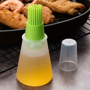 Дозатор для масла с силиконовой щеточкой, 80 мл, зеленый