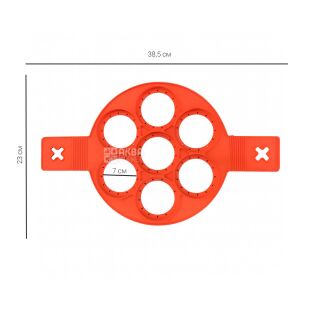 Універсальна силіконова форма для сковороди, антипригарна, червона, d 23,5 см