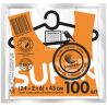 Comserv, 100 шт., Пакеты-майка Комсерв, 24 (2х6) 43 см, 14 мкм, белые