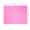 Килимок для тіста із вимірами, силіконовий, 50 х 40 см, рожевий