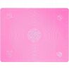Кухонный силиконовый коврик для теста с измерениями, 50 х 40 см, розовый