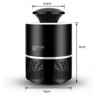 Лампа-ловушка от комаров и насекомых с УФ-лампой, USB, черная