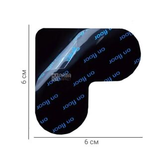 Антискользящая наклейка для ковров, черная, 1 шт.