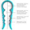 Відкривачка  для банок та пляшок 4 в 1, універсальна, блакитна