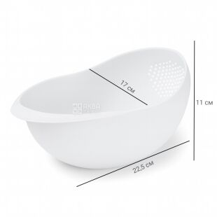 Універсальний дренажний кошик для кухні, пластиковий, білий, 170х110х225 мм