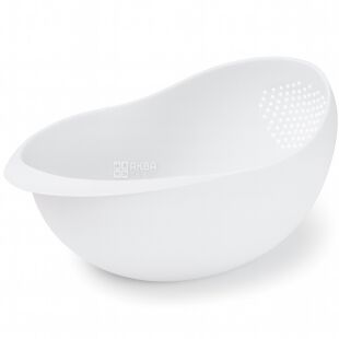 Універсальний дренажний кошик для кухні, пластиковий, білий, 170х110х225 мм