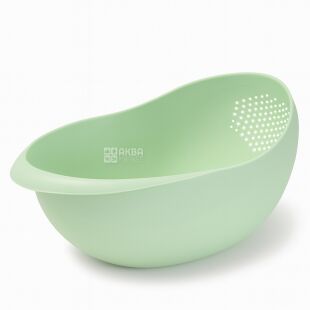 Універсальний дренажний кошик для кухні, пластиковий, зелений, 170х110х225 мм