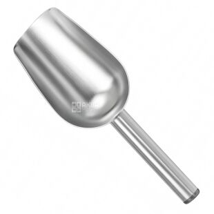 Совок для льоду та сипучих продуктів з нержавіючої сталі, 190 x 60 мм