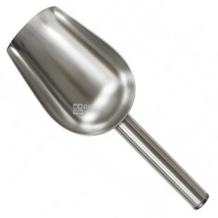 Совок для льда и сыпучих продуктов из нержавеющей стали, 210 x 80 мм