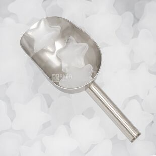 Совок для льда и сыпучих продуктов из нержавеющей стали, 190 x 60 мм