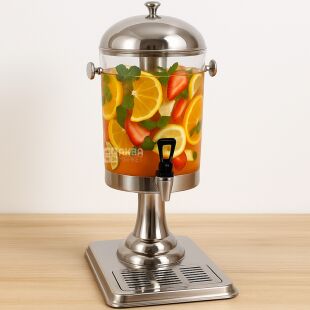 ViO JBD-01, 8 л, Диспенсер для напоїв з підставкою, сріблястий