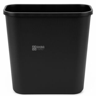 ViO, 8 л, Корзина для бумаги, пластиковая, черная