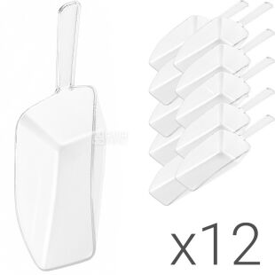 Набор совков для сыпучих продуктов, 12 шт., акриловые, 110 х 30 мм