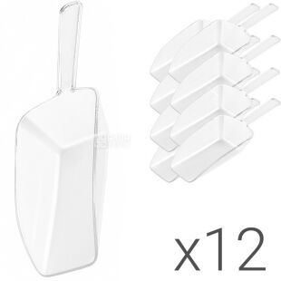 Набор совков для сыпучих продуктов и льда, 12 шт., акриловые, 165 х 55 мм