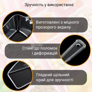 Набір совків для сипучих продуктів та льоду, 12 шт., акрилові, 165 х 55 мм