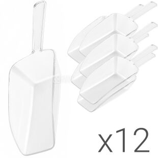 Набір совків для сипучих продуктів та льоду, 12 шт., акрилові, 190 х 65 мм